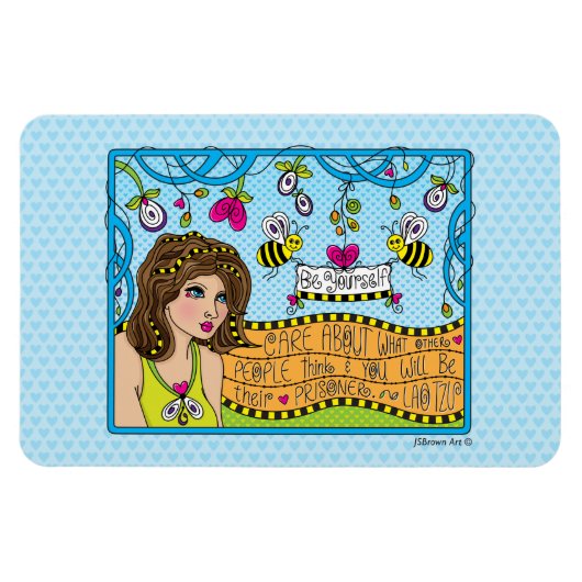 Be Yourself_Flexible Magnet 6"x4" マグネット (横)