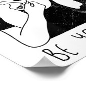 Be Yourself - Funny Alien Motivational S  ポスター (角)