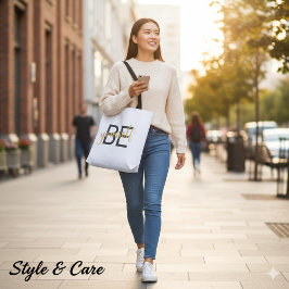 Be Yourself Inspirational Message Tote Bag トートバッグ