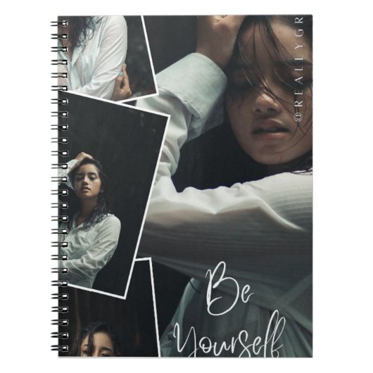 Be Yourself Photo Collage Spiral Notebook  ノートブック (正面)