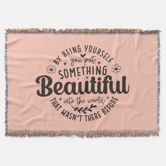 Be Yourself Something Beautiful Quote-52912 スローブランケット (正面)
