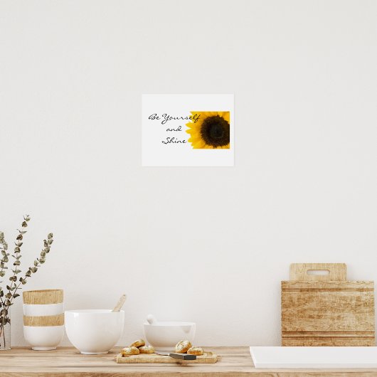 Be Yourself Sunflowerポスター ポスター (キッチン)