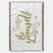 Be Yourself T-shirt スローブランケット (正面縦)