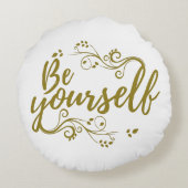 Be Yourself T-shirt ラウンドクッション (裏面)