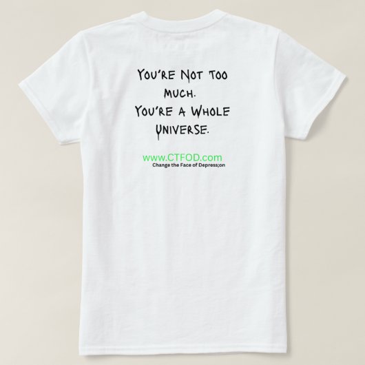 「Be Yourself」 Tee – スプレーシリー絵を描ズ | CTFOD Tシャツ (デザイン裏面)