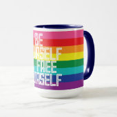 BE YOURSELF TO FREE YOURSELF RAINBOW マグカップ (正面右)