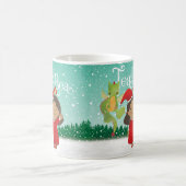 Beaのクリスマスのマグが付いている茶 コーヒーマグカップ (中央)