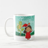 Beaのクリスマスのマグが付いている茶 コーヒーマグカップ (左)