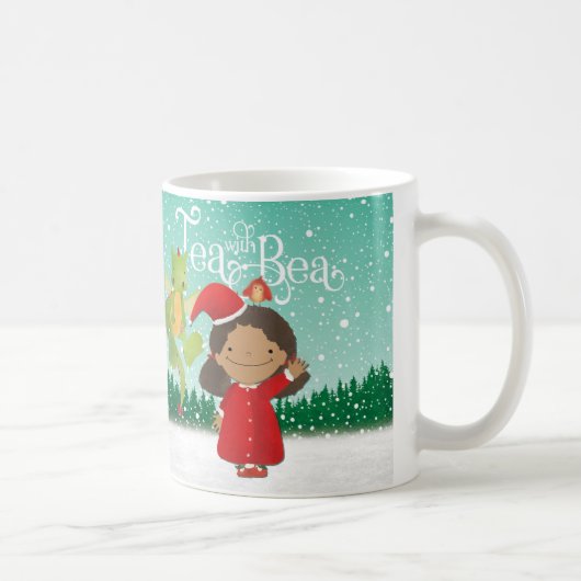 Beaのクリスマスのマグが付いている茶 コーヒーマグカップ (右)