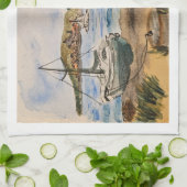 Beach キッチンタオル (折り畳み)