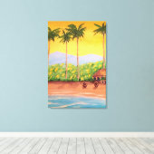 Beach キャンバスプリント (インサイチュ (ウッドフロア))
