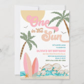 Beach 1st Birthday Party Invitation 招待状 (正面)