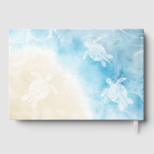 Beach And Ocean White Turtles ゲストブック (裏面)