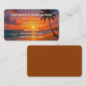Beach and Palm Trees Business Card Personal 名刺 (正面/裏面)