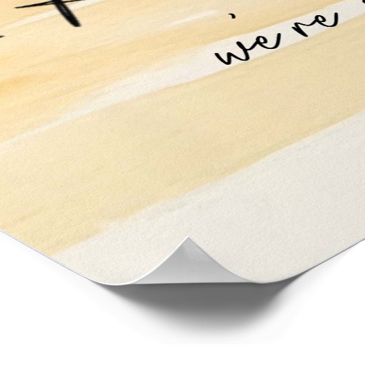 Beach and Palm Trees Rehearsal Dinner Welcome ポスター (角)