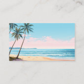 Beach and Palm Trees Tropical Business Card 名刺 (裏面)