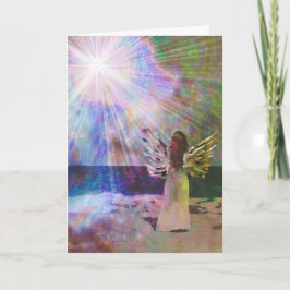 Beach Angel of Light Greeting Card カード