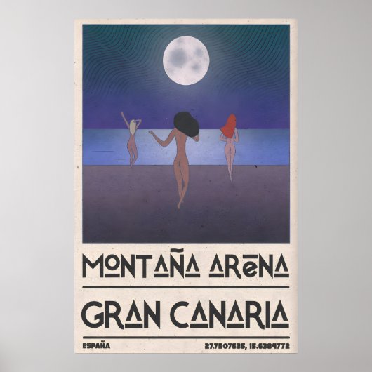 Beach Art Print - Three Figures Walking Toward ポスター (正面)