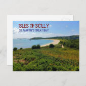 Beach at Great Bay, St. Martin's - Isles Of Scilly ポストカード (正面/裏面)