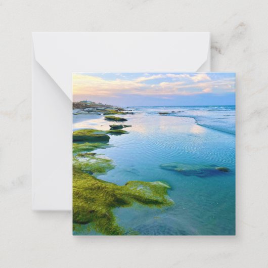 Beach at lowtide mini notecard set ノートカード (正面)