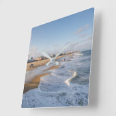 Beach at Ocean City, Maryland スクエア壁時計 (傾斜)
