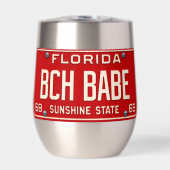 Beach Babe 1969 | Retro Red Florida License Plate (正面)