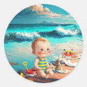 Beach Baby ラウンドシール (正面)