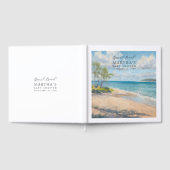Beach Baby Guestbook Seaside Baby Shower Keepsak ゲストブック (全面)