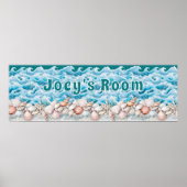 Beach Baby Kids Room Personalized Poster ポスター (正面)
