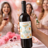 Beach Bachelorette Last Toast on the Coast Custom ワインラベル