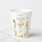 Beach Bachelorette Last Toast on the Coast Custom 紙コップ (正面)