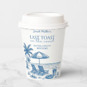 Beach Bachelorette Party Last toast on the coast  紙コップ (正面)