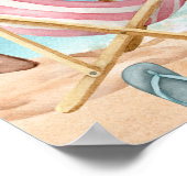 Beach Bachelorette Party Welcome Sign ポスター (角)