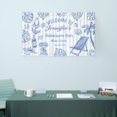 Beach BACHELORETTE Whimsical Blue Banner 横断幕 (トレードショー)