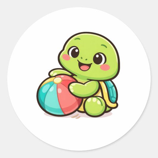 Beach Ball Play ラウンドシール (正面)