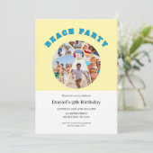 Beach Ball Shape Photos Beach Party 招待状 (スタンド正面)