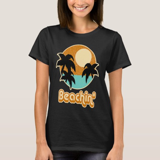 Beach   Beaching with Sunset  Palm Beach Holiday Tシャツ (正面)