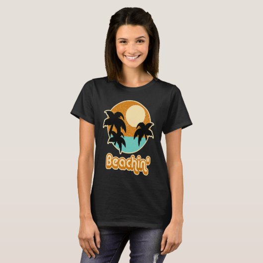 Beach   Beaching with Sunset  Palm Beach Holiday Tシャツ (正面フル)