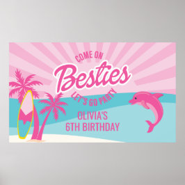 Beach Besties Birthday Poster ポスター