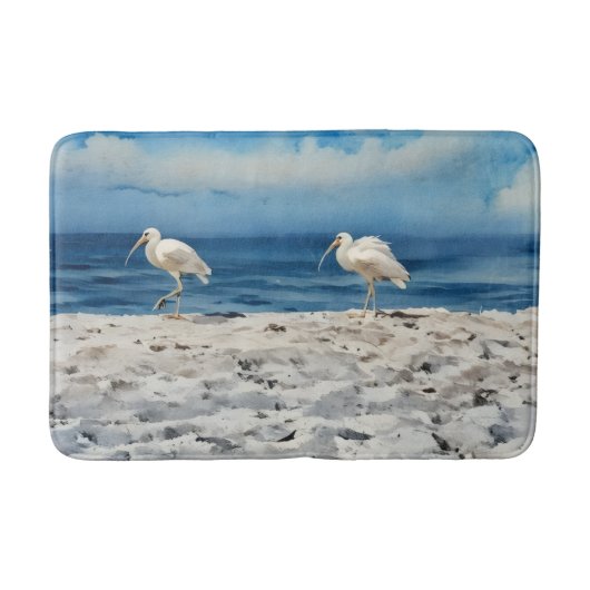 Beach Birds Bath Mat バスマット (正面)