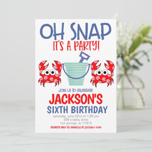 Beach Birthday Party Invitation 招待状 (スタンド正面)