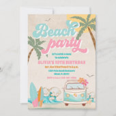 Beach Birthday Party Invitation 招待状 (正面)