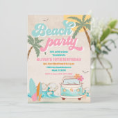 Beach Birthday Party Invitation 招待状 (スタンド正面)
