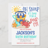 Beach Birthday Party Invitation 招待状 (正面)