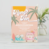 Beach Birthday Surf Party Invitation 招待状 (スタンド正面)