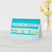 Beach Blank Note Card カード (黄色い花)