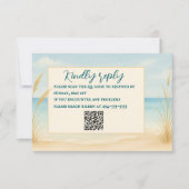 Beach Bliss QR Code RSVP Card (正面)