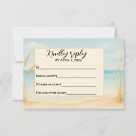 Beach Bliss Traditional RSVP Card サンキューカード