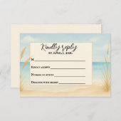 Beach Bliss Traditional RSVP Card サンキューカード (正面/裏面)