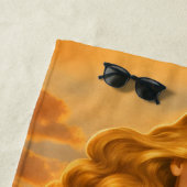 Beach Blonde Pin-Up Mermaid | Coastal Mermaidcore  ビーチタオル (インサイチュ)